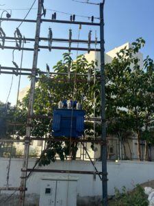 Two pole structure supply with installation